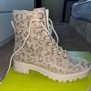 Sparkly cheetah boots